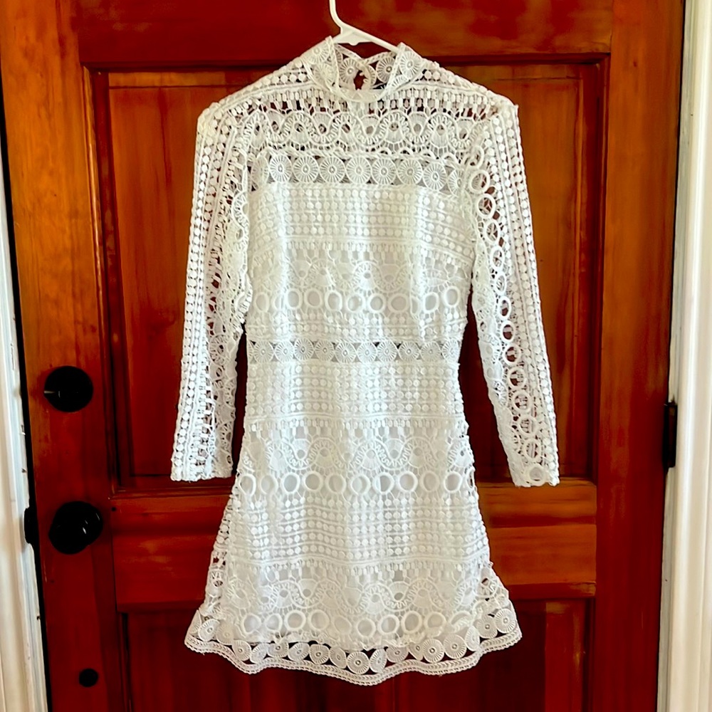 Super cute white/lace like material dress